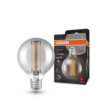 OSRAM Vintage 1906 Straight Ultra Thin GLOBE80 DIM Smoke 11W=42W E27
